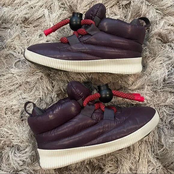 Sorel Out N About Puffy Lace Dark Plum Sneaker Boot - Picture 10 of 16